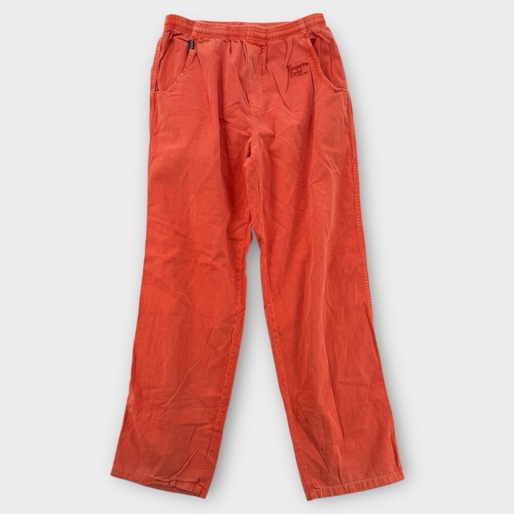 Crazy Shirts Pants Mens Large Baggy Twill Surf Hawaiian Tangerine Dye Orange NEW